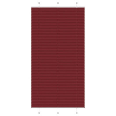 Berkfield Pleated Blind Bordeaux Red 105X200 Cm Fabric Width 104.4 Cm Polyester - image 1