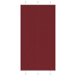 Berkfield Pleated Blind Bordeaux Red 105X200 Cm Fabric Width 104.4 Cm Polyester - thumbnail 1