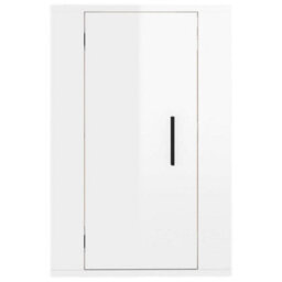 Berkfield Wall Mounted Tv Cabinet High Gloss White 40X34.5X60 Cm - thumbnail 5