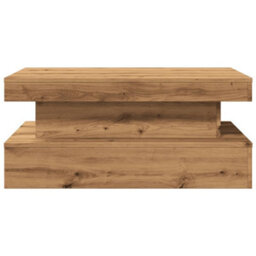 Berkfield Coffee Table With Led Lights Artisian Oak 90X50X40 Cm - thumbnail 7