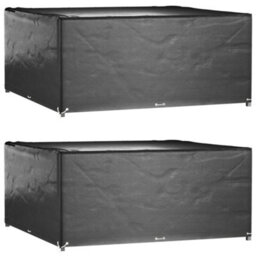 Walplus Outdoor Garden Furniture Covers 2 Pcs 16 Eyelets 300X300X75 Cm Square
