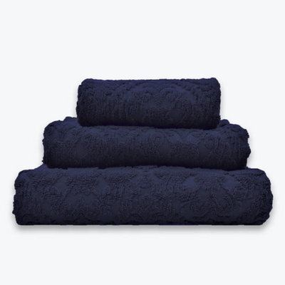 Allure Bath Fashions Country House Jacquard Bath Sheet - Navy