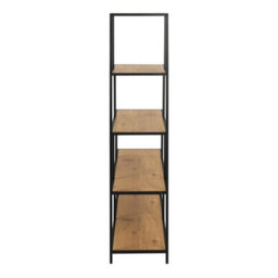Furniture To Go Seaford Bookcase With 4 Shelves In Black And Oak - thumbnail 3