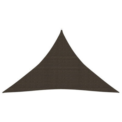 Berkfield Sunshade Sail 160 G/m2 Brown 3.5X3.5X4.9 M Hdpe - image 1