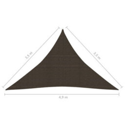 Berkfield Sunshade Sail 160 G/m2 Brown 3.5X3.5X4.9 M Hdpe - thumbnail 6