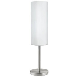 Eglo Troy 3 Satin Nickel And White Glass And Metal Table Lamp, (D) 10.5Cm - thumbnail 2