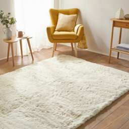Xample Concept Looms Heavenly Faux Fur Rug 115 X 175 Cm Silky Soft Cream Polyester Shell Rug With 50mm Pile, Machine Woven - thumbnail 2