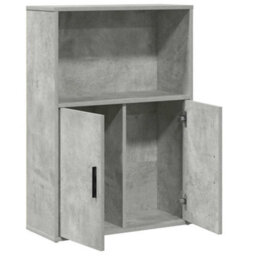 Berkfield Durable Bookcase Concrete Grey 60X24X85 Cm Engineered Wood - thumbnail 4