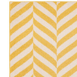 Furniturebox Uk Chevron Yellow & Cream Rug 200X290 - thumbnail 3