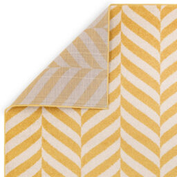Furniturebox Uk Chevron Yellow & Cream Rug 200X290 - thumbnail 8