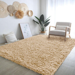 Ameha Living Room 120 X 170 Cm Fluffy Shaggy Beige Area Rugs For Bedroom Modern Super Soft Plush Carpet Non-Slip Non Shedding Rug - thumbnail 5