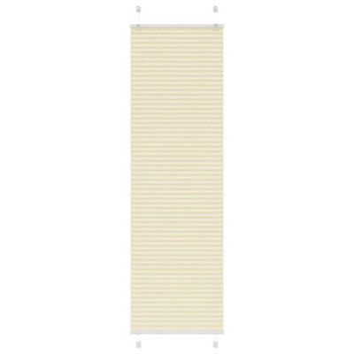 Berkfield Pleated Blind Cream 55X200 Cm Fabric Width 54.4 Cm Polyester - image 1