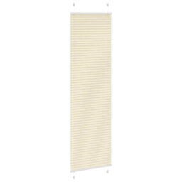 Berkfield Pleated Blind Cream 55X200 Cm Fabric Width 54.4 Cm Polyester - thumbnail 3