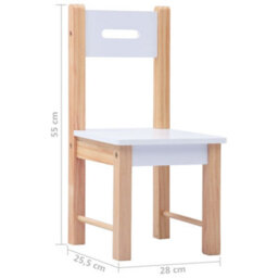 Vidaxl 3 Piece Kids Storage Chalkboard Table Chair Set Black And White Kids Table And Chair Sets - thumbnail 3