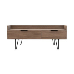 Fuji 2 Drawer Tv Unit In Carini Walnut (Ready Assembled) - thumbnail 6