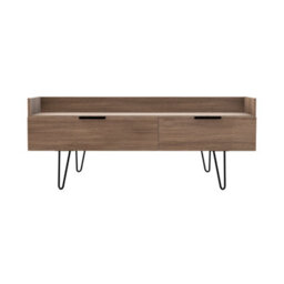 Fuji 2 Drawer Tv Unit In Carini Walnut (Ready Assembled) - thumbnail 7