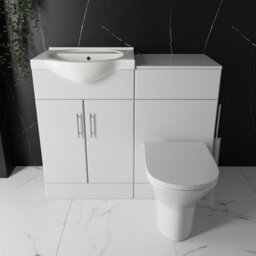 FNX Bathrooms Bubly Bathrooms™ Furniture Set - Cloakroom Vanity Unit Basin Sink And 500mm Back To Wall Toilet Wc With Cistern, Plate, Tap, Waste - thumbnail 3