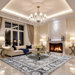 Bedlooms Harmony Cashmere Rug 240X320Cm, Modern Area Rug, Non Slip, Stain Resistant, Living Area & King Size Bedroom Rug - thumbnail 8