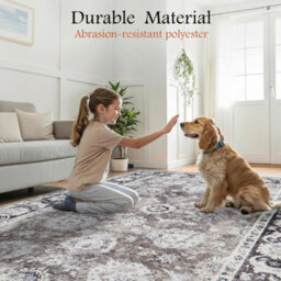 Bedlooms Harmony Cashmere Rug 240X320Cm, Modern Area Rug, Non Slip, Stain Resistant, Living Area & King Size Bedroom Rug - thumbnail 5