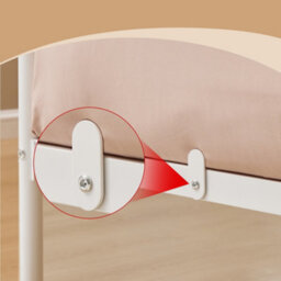 Ledrem Metal Platform Bed, Upholstered Headboard Single Bed Frame, Easy Assembly For Bedroom, 90 X 190 Cm, Beige - thumbnail 7