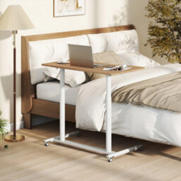 Mobile Standing Desk Natural C Shaped Sit Stand Desk W/adjustable Height - thumbnail 3