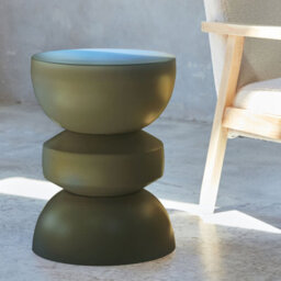 Sweeek - Side Table End Table Nightstand Metal Green 32X32X43.5 Cm - Assa