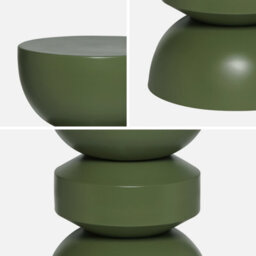 Sweeek - Side Table End Table Nightstand Metal Green 32X32X43.5 Cm - Assa - thumbnail 2