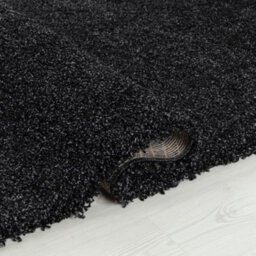 Wadan 120X170Cm Anthracite Shaggy Rug, Rectangular Soft Touch Thick Pile Modern Area Rug, Rugs For Living & Bedroom Non Shedding - thumbnail 2