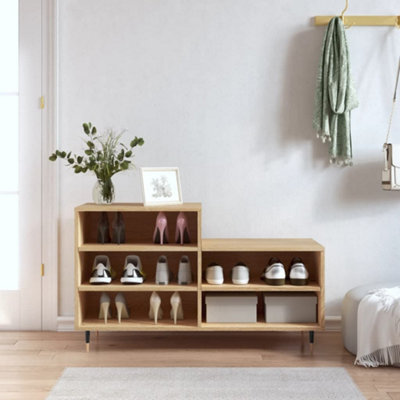 Berkfield Shoe Cabinet Sonoma Oak 102X36X60 Cm Engineered Wood - image 1