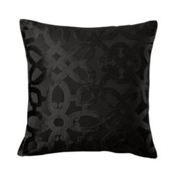 Catherine Lansfield Lattice Cut Velvet 43X43Cm Cushion Black - thumbnail 3