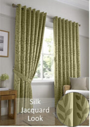 Luxury Living Tivoli Eyelet Ring Top Curtains Sage - thumbnail 2