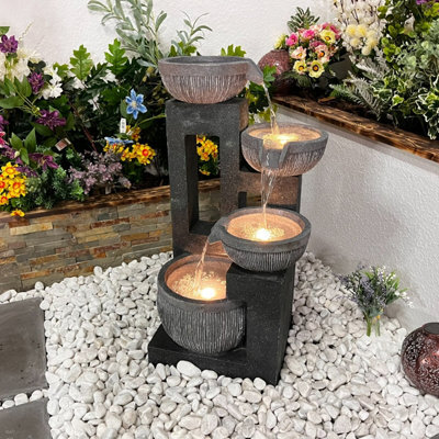 Outdoor Living UK Mirage Cascade Contemporary Water Feature With Solar Kit - image 1