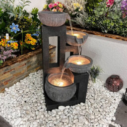 Outdoor Living UK Mirage Cascade Contemporary Water Feature With Solar Kit - thumbnail 3