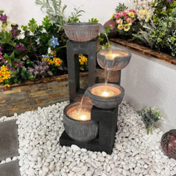 Outdoor Living UK Mirage Cascade Contemporary Water Feature With Solar Kit - thumbnail 1