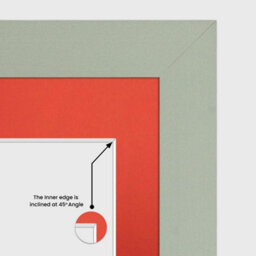 AK Frames 26X8 Green Modern Multi Photo Frame With Poppy Red Mount - Holds 5 Apertures (5X) 6X4 Photos - thumbnail 7