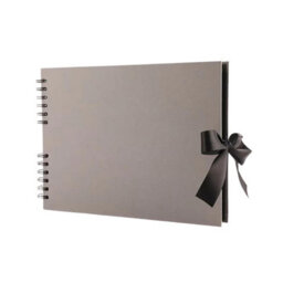 Woodside Home Living Ribbon Tie Scrap Book Style Photo Album 29Cm X 21.5Cm - Grey