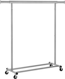 Songmics Rolling Garment Rack, Sturdy Clothes Stand With Expandable Hanging Bar, Simple Setup, Mobile, Dove Grey - thumbnail 6