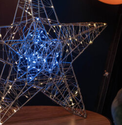 Samuel Alexander 55Cm Light Up Double Star Silhouette Christmas Decoration With 240 Cool & Warm White Leds - thumbnail 4