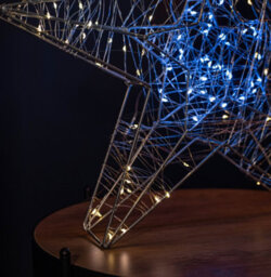 Samuel Alexander 55Cm Light Up Double Star Silhouette Christmas Decoration With 240 Cool & Warm White Leds - thumbnail 6