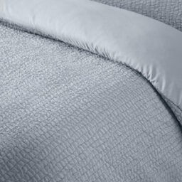 Catherine Lansfield Crinkle Seersucker Super King Duvet Cover Set With Pillowcases Blue - thumbnail 3
