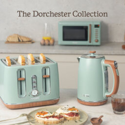 Haden Dorchester Matt Sage Green Toaster - 4 Slice Modern Lcd Display Digital Toaster With Wood Effect Finish - thumbnail 9