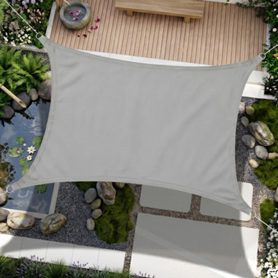 Sun Shade Sail Grey 3X2M Rectangle Outdoor Garden Patio Party Sunscreen Awning Canopy Uv Block - image 1