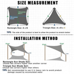 Sun Shade Sail Grey 3X2M Rectangle Outdoor Garden Patio Party Sunscreen Awning Canopy Uv Block - thumbnail 3