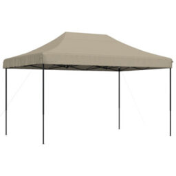 Walplus Foldable Party Tent Garden Gazebo Canopy Pop-Up Taupe 440X292X315 Cm - thumbnail 2