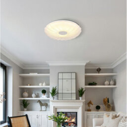 Luminosa Lighting Luminosa Cavendish Patterned Glass Flush Ceiling Light White Led 2700-6000K - thumbnail 9