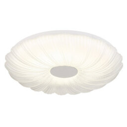 Luminosa Lighting Luminosa Cavendish Patterned Glass Flush Ceiling Light White Led 2700-6000K - thumbnail 1