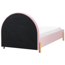 Beliani Kids Bed Velvet Anet 90 X 200 Cm (Eu Single) Pink - thumbnail 5
