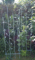 Inspirational Gifting Pair Of Verdigris Bird And Leaf Trellis - thumbnail 2