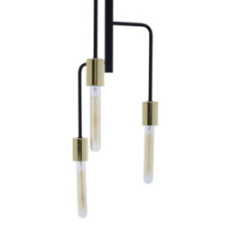Orsina Dual-Tone Pendant Ceiling Lamp In Black & Gold, Trio Downlight With Silhouette, Modern Statement Fixture - thumbnail 5