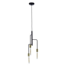 Orsina Dual-Tone Pendant Ceiling Lamp In Black & Gold, Trio Downlight With Silhouette, Modern Statement Fixture - thumbnail 4